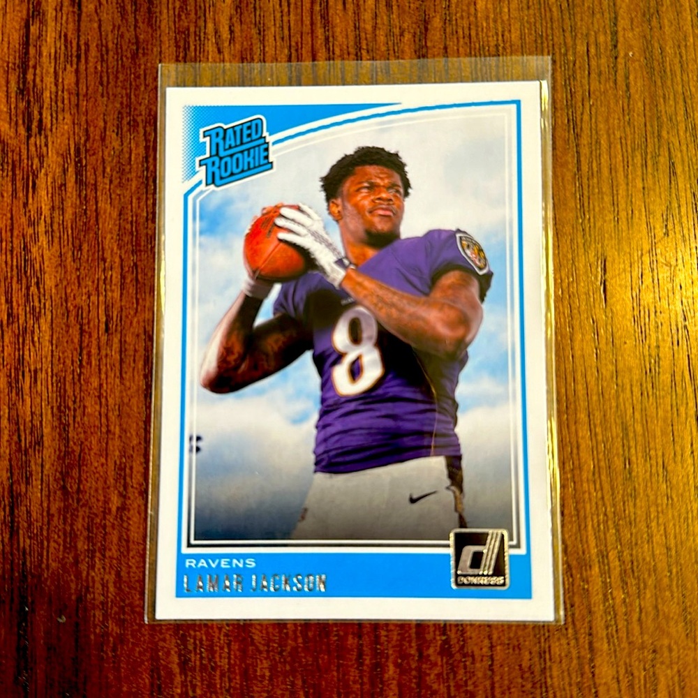 2018 Lamar Jackson Donruss Rated Rookie RC Ravens